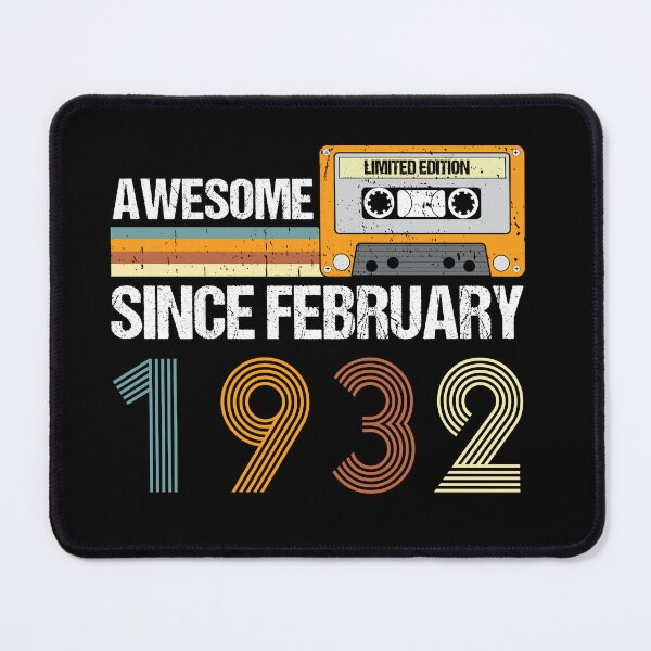 Item preview, Awesome Since February 1932 | 91th Birthday Gifts | 91 Years Old Gifts designed and sold by AMINE  ★★★★★.