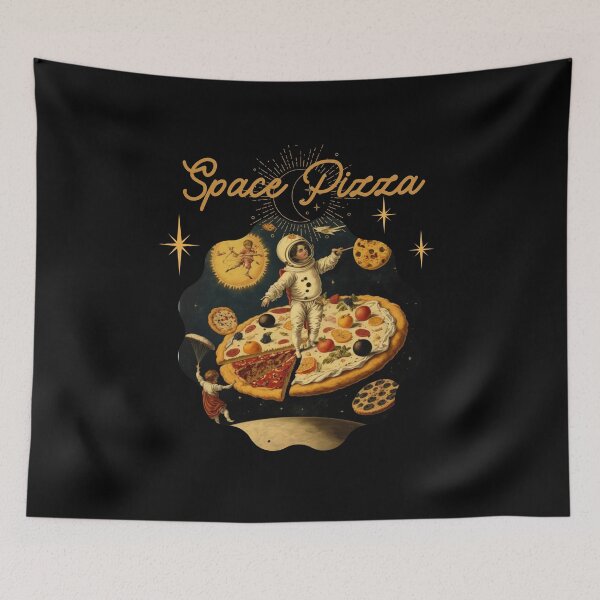 Item preview, Fantasy on the theme of Pizza in space Vintage comics Space Pizza designed and sold by GorinART.