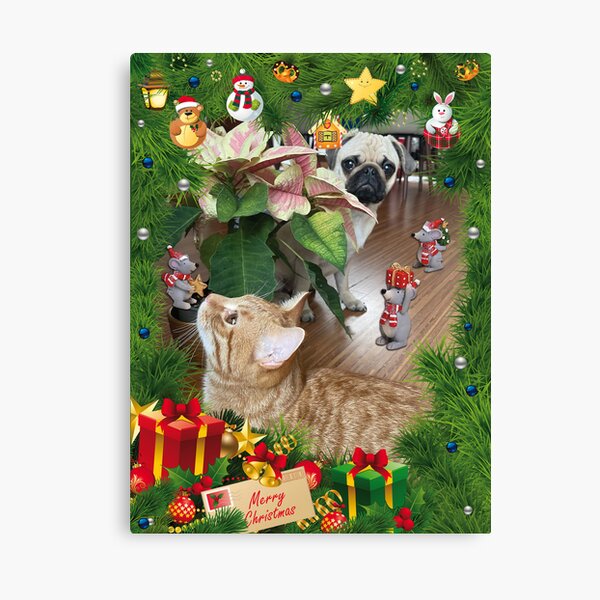 Christmas Oscar and Mathilda Canvas Print