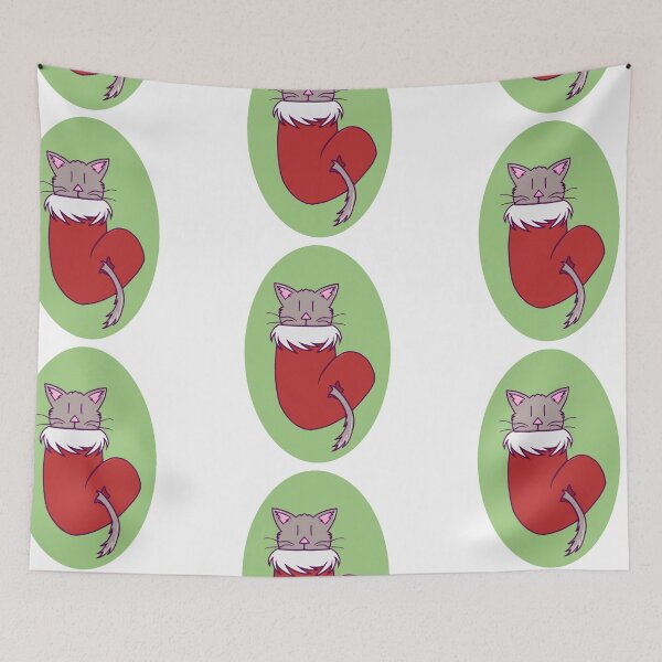 Item preview, Cute Cat in a Christmas Stocking  designed and sold by okkayve.