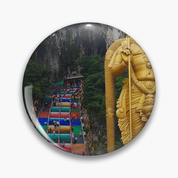 Item preview, Lord Murugan and stairs at Batu Caves 3 designed and sold by kall3bu.