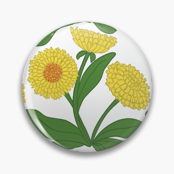 Item preview, Marigolds on white designed and sold by Superdoodledo.