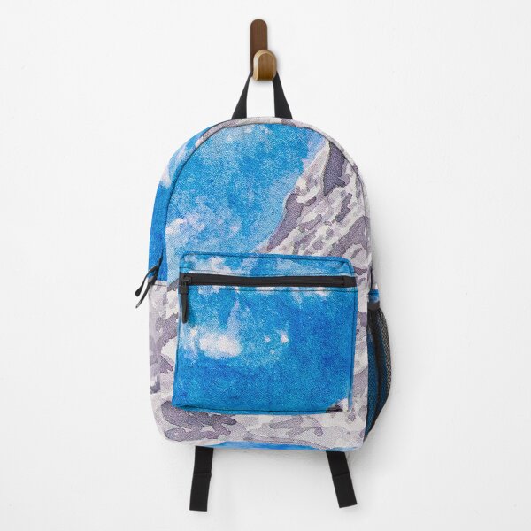 Item preview, Watercolor simplified mountains with a dramatic blue sky, hand painted designed and sold by Chantellearts.