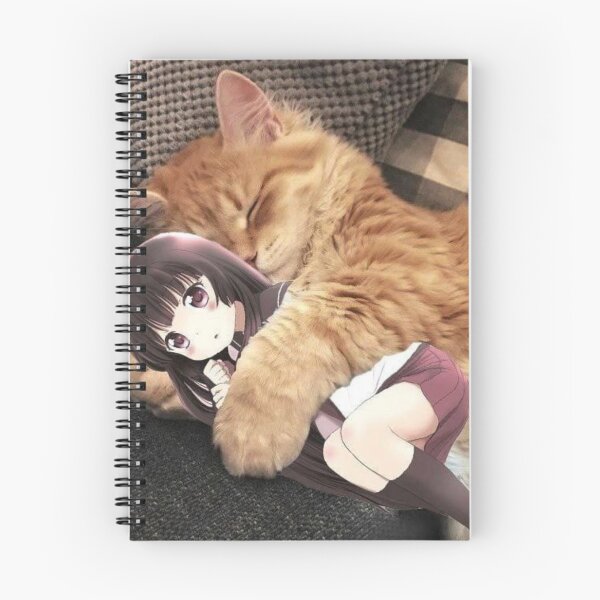Item preview, cat and anime girl designed and sold by Molchyn.