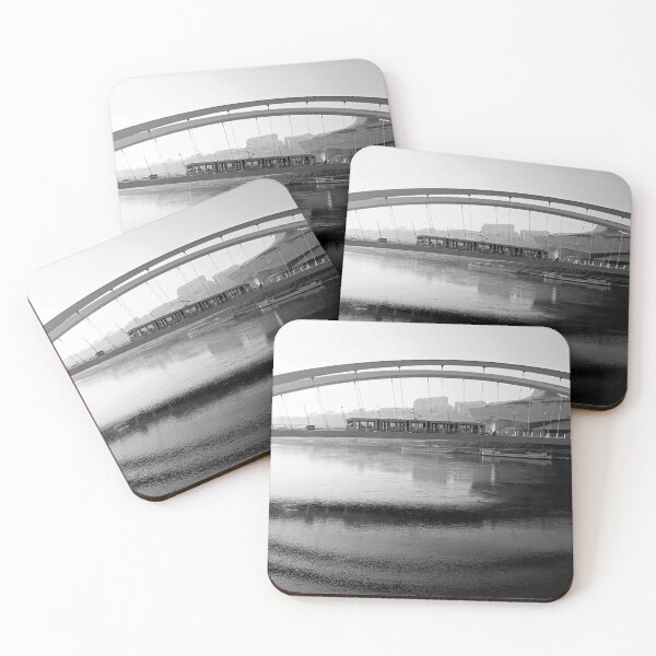 Item preview, Spectacular Bridge in Lyon City of France in Black and White - Urban Architecture designed and sold by CarolinaReina.