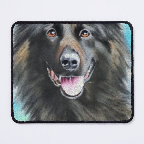 Item preview, Belgian Shepherd Groenendael Cute Watercolor Painting Portrait designed and sold by Cuddlythopia.