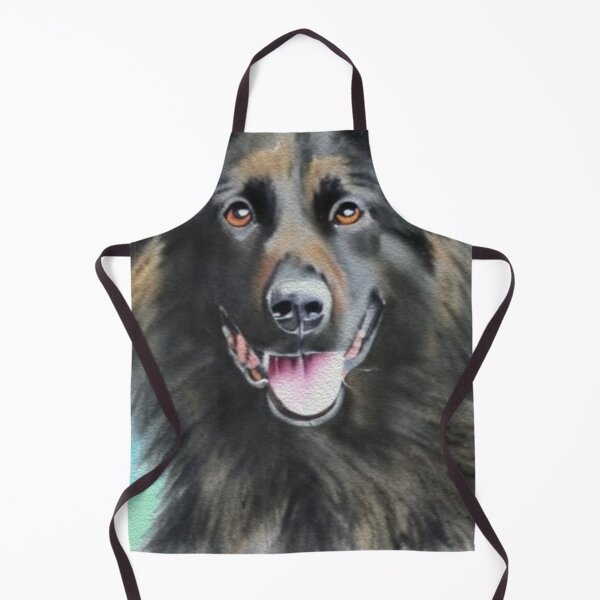Item preview, Belgian Shepherd Groenendael Cute Watercolor Painting Portrait designed and sold by Cuddlythopia.