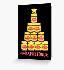 Have a Mitey Chrissy - Black Greeting Card