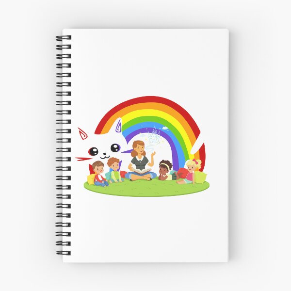 Aperçu de l'œuvre petites mains arc-en-ciel enseignant filles garçons jardin d'enfants créée et vendue par DesignUneed.