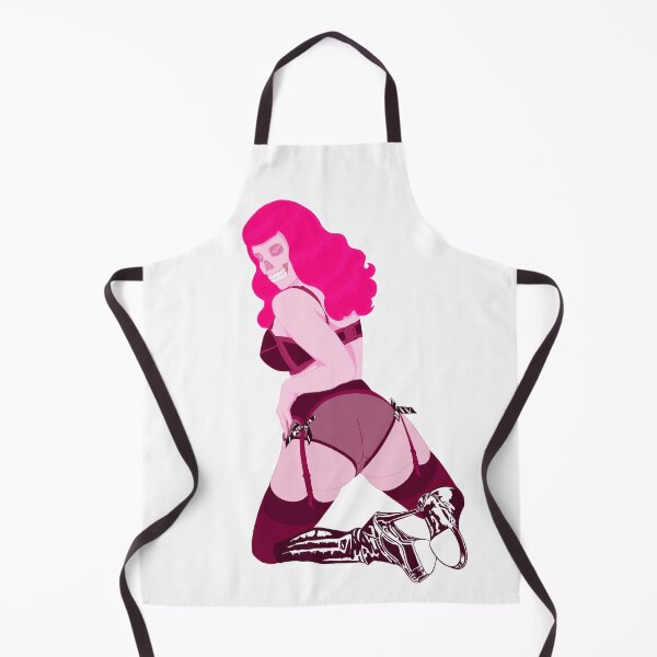 Item preview, Cute skullface pinup lady - sexy woman in lingerie  designed and sold by Balsamista-art.