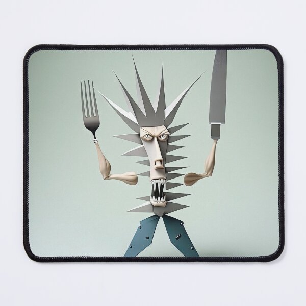 Item preview, Knife and Fork funny monster designed and sold by mrlongfield.