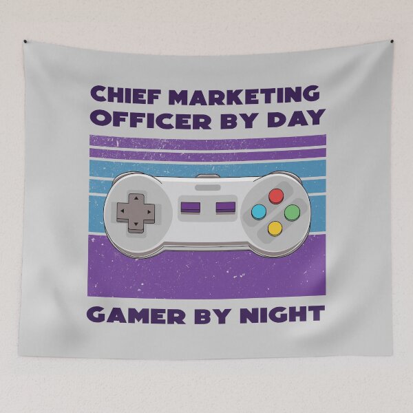 Item preview, Chief marketing officer by day gamer by night, dark text, funny games lovers, job, humor, joke, meme, gamer worker, chief marketing officer job, marketing department designed and sold by SGS-.