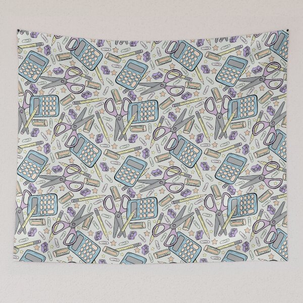 Item preview, Stationary Back to School Pattern Design designed and sold by CreativeDraws42.
