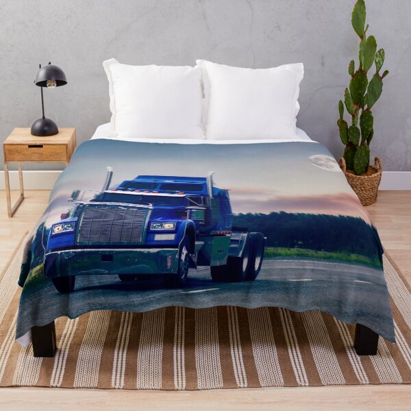 Item preview, American Semi Truck Bobtailing Under Full Moon designed and sold by Taina Sohlman.