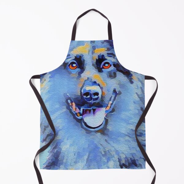 Item preview, Belgian Shepherd Groenendael Watercolor Painting Portrait In Blues designed and sold by Cuddlythopia.