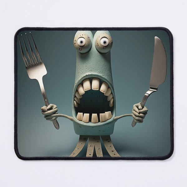 Item preview, Knife and Fork funny monster designed and sold by mrlongfield.