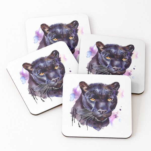 Item preview, Black Panther Artwork, Watercolor Painting designed and sold by KOTOdesign.