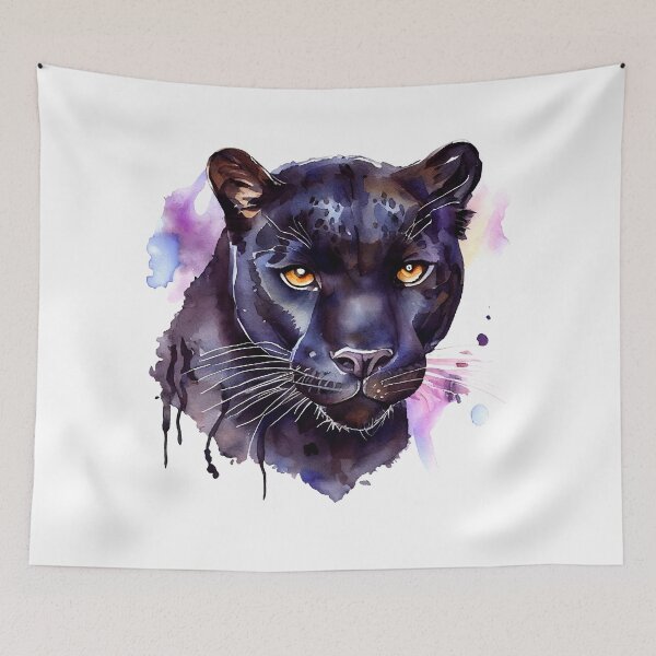 Item preview, Black Panther Artwork, Watercolor Painting designed and sold by KOTOdesign.