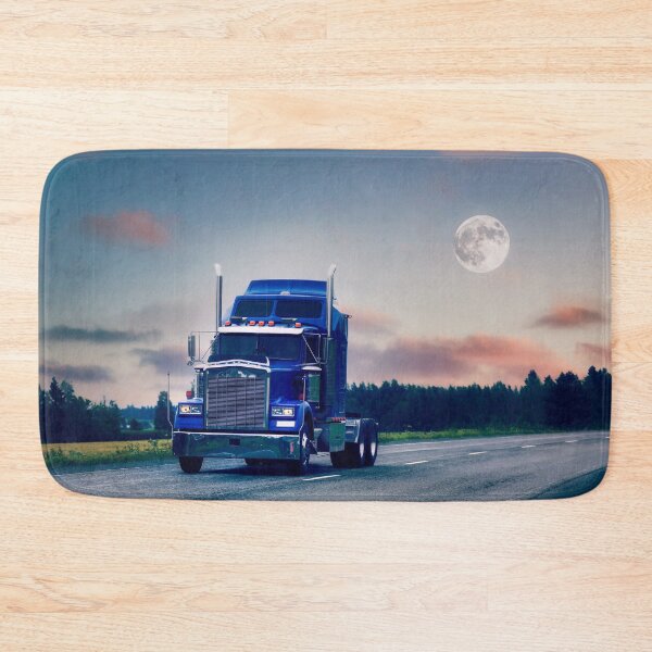 Item preview, American Semi Truck Bobtailing Under Full Moon designed and sold by Taina Sohlman.