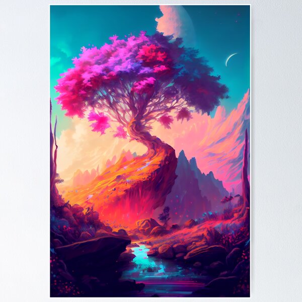 Item preview, Fantasy Landscape  designed and sold by AiBroughtToLife.