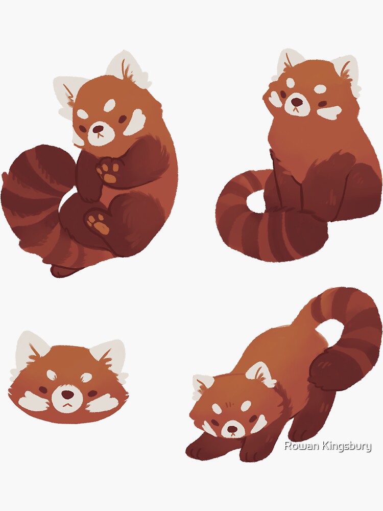 "Red Pandas" Sticker for Sale by electricgale | Redbubble