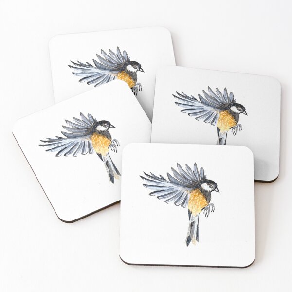 Item preview, Bird yellow flying cute a watercolor sketch  designed and sold by Yana Mustafina | Boho Soulful Designs.