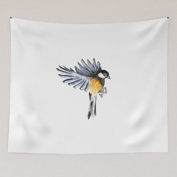 Item preview, Bird yellow flying cute a watercolor sketch  designed and sold by Yana Mustafina | Boho Soulful Designs.