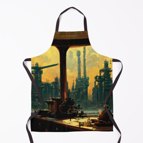 Item preview, Image of cranes in futuristic city. designed and sold by Maniock.