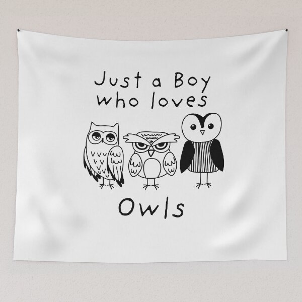 Item preview, Just a Boy who loves Owls - Cute owls for boys designed and sold by BrainlabStudios.