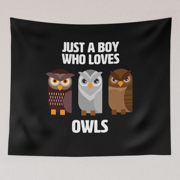 Item preview, Just a Boy who loves Owls - Cute owls for boys designed and sold by BrainlabStudios.
