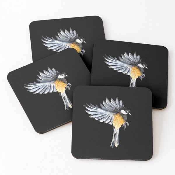 Artikelvorschau, Bird yellow flying cute a watercolor sketch black entworfen und verkauft von Yana Mustafina | Boho Soulful Designs.
