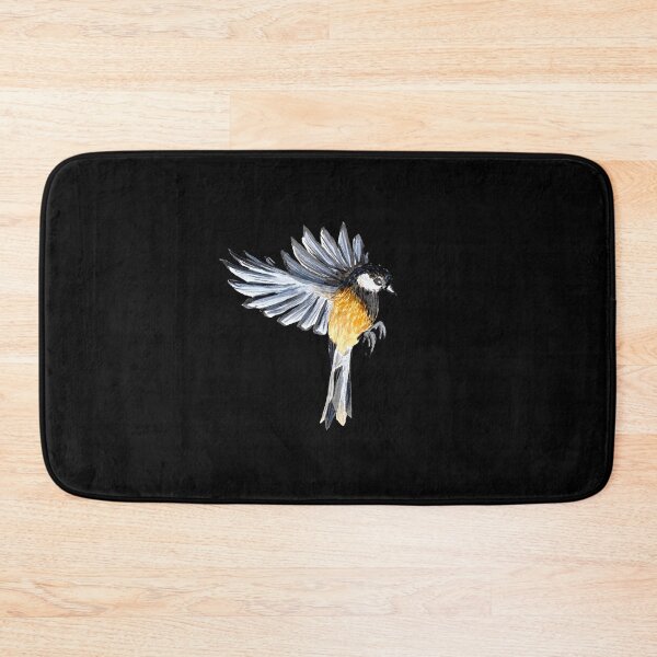 Item preview, Bird yellow flying cute a watercolor sketch black designed and sold by Yana Mustafina | Boho Soulful Designs.