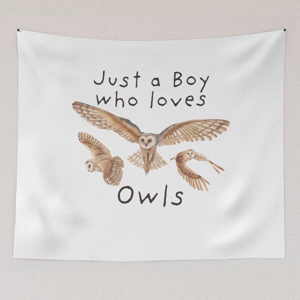 Item preview, Just a Boy who loves Owls - Cute owls for boys designed and sold by BrainlabStudios.