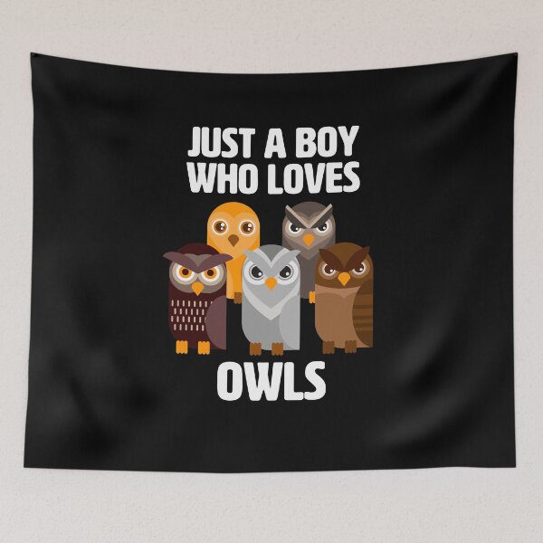 Item preview, Just a Boy who loves Owls - Cute owls for boys designed and sold by BrainlabStudios.