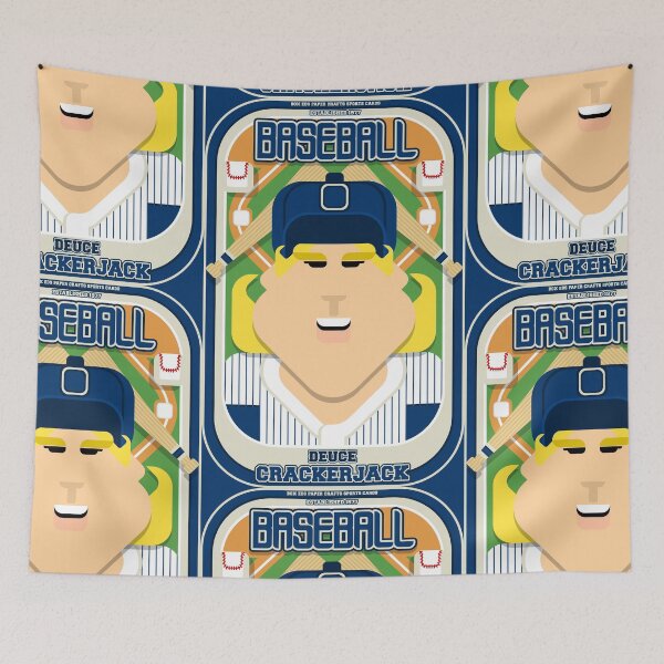 Item preview, Baseball Blue Pinstripes - Deuce Crackerjack - Hazel version designed and sold by boxedspaper.