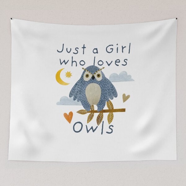 Item preview, Just a Girl who loves Owls - Cute owls for girls designed and sold by BrainlabStudios.