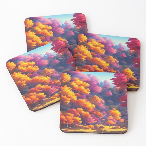 Item preview, Colorful forest with many trees, a peaceful haven designed and sold by mgtime.