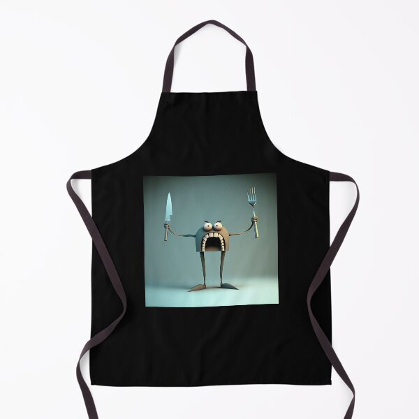 Item preview, Monster cook with knife and fork designed and sold by mrlongfield.
