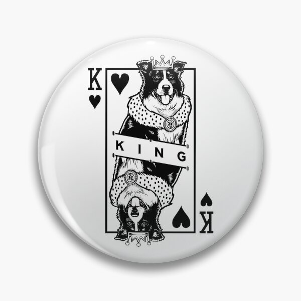 Item preview, Border Collie King Of Hearts Funny Dog Lover Card Pop Art designed and sold by GrandeDuc.