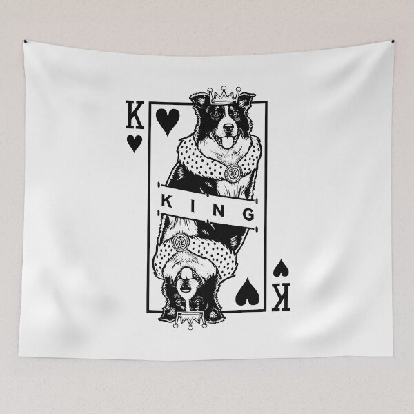 Item preview, Border Collie King Of Hearts Funny Dog Lover Card Pop Art designed and sold by GrandeDuc.