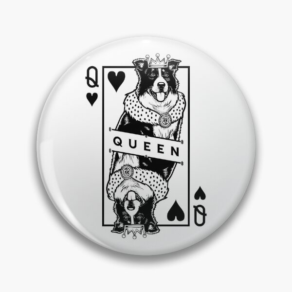 Item preview, Border Collie Queen Of Hearts Funny Dog Lover Card Pop Art designed and sold by GrandeDuc.