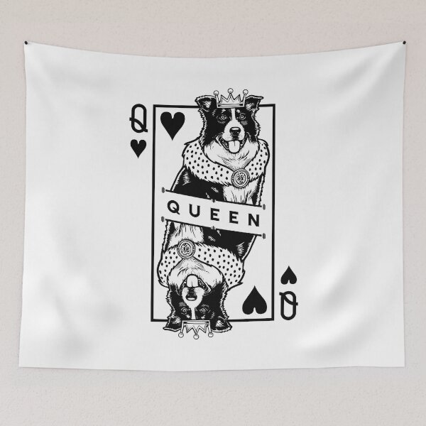 Item preview, Border Collie Queen Of Hearts Funny Dog Lover Card Pop Art designed and sold by GrandeDuc.