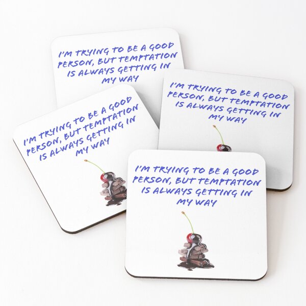 Item preview, I'M TRYING TO BE A GOOD PERSON, BUT TEMPTATION IS ALWAYS GETTING IN THE WAY designed and sold by TechLaughs.