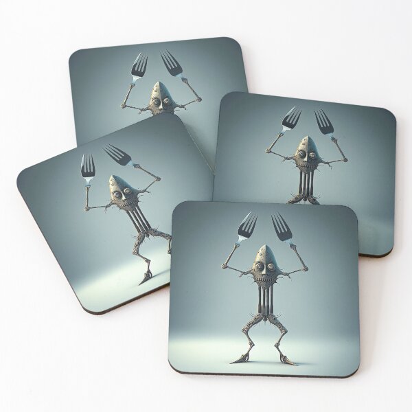 Item preview, Monster cook with knife and fork designed and sold by mrlongfield.