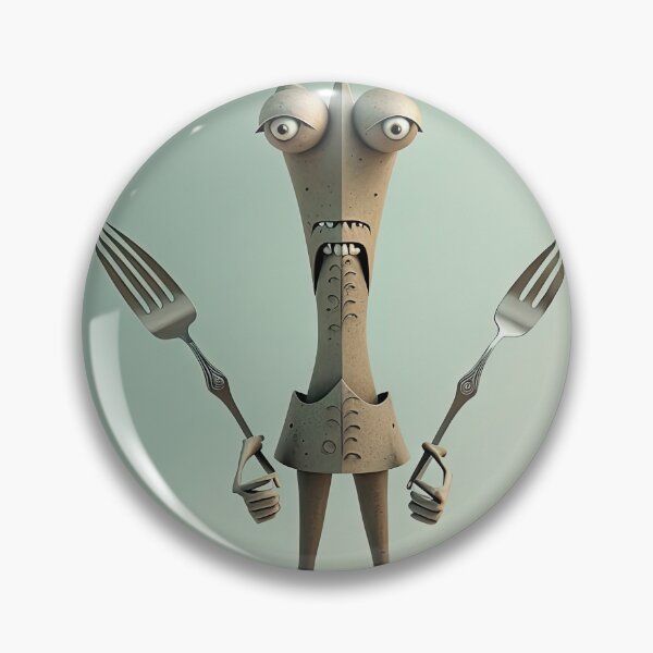 Item preview, Monster cook with knife and fork designed and sold by mrlongfield.