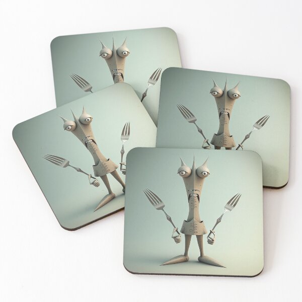 Item preview, Monster cook with knife and fork designed and sold by mrlongfield.