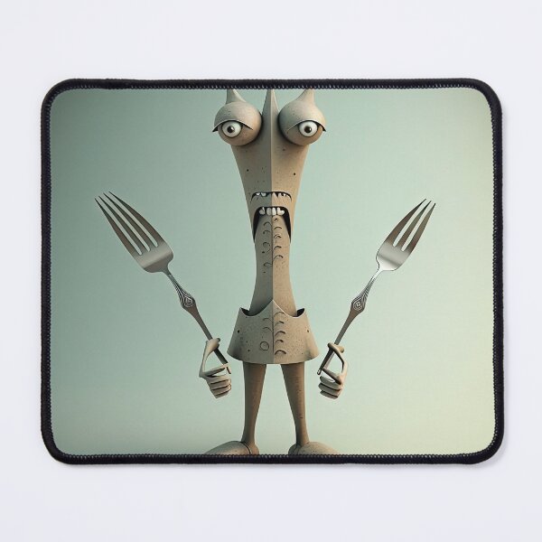 Item preview, Monster cook with knife and fork designed and sold by mrlongfield.