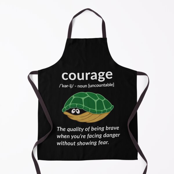 Item preview, Courage Funny Scared Turtle Fake Bravery Sarcastic designed and sold by Zagach Letters.