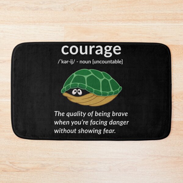 Item preview, Courage Funny Scared Turtle Fake Bravery Sarcastic designed and sold by Zagach Letters.