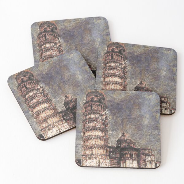 Item preview, Impressionist Painting of The Leaning Tower of Pisa, Italy designed and sold by ZiAttaArt.